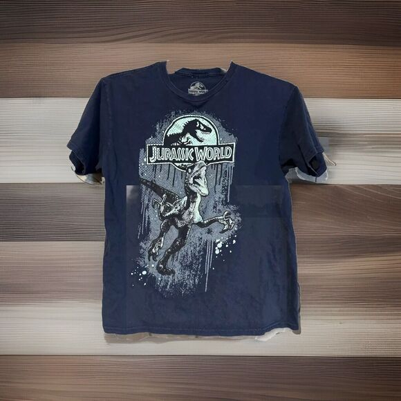 Jurassic World Park Blue Raptor Shirt Youth Medium Universal Studios Dinosaur - Picture 1 of 4